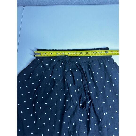 Suzy Shien Women’s Elastic Waist Polka Dot Belted Shorts Size XS Black White - Picture 4 of 10